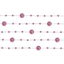 Perličky na silonu mauve 5 ks